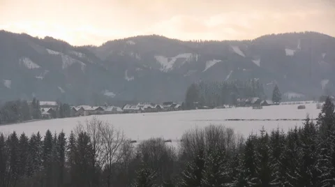Winter in the Alps Stock Footage 4503768