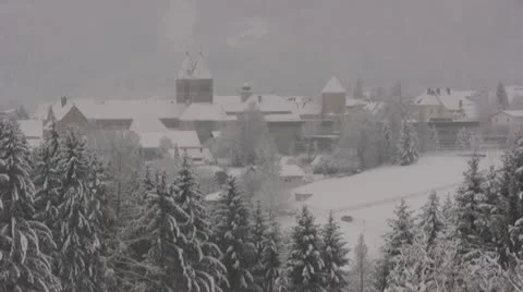 Winter in the Alps Stock Footage 10879981