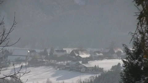 Winter in the Alps Stock Footage 10880313