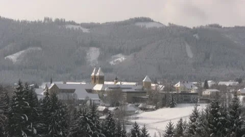 Winter in the Alps - ntsc Video stock 10882097