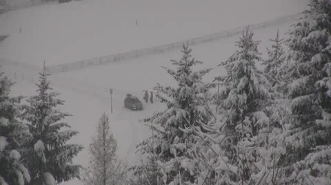 Winter in the Alps - ntsc Video stock 10882418