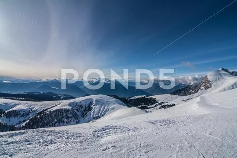 Winter in the alps Stock Photos