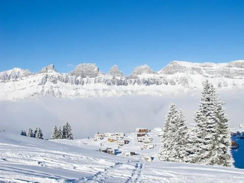 Winter in alps Foto stock