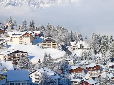 Winter in alps Stock Photos