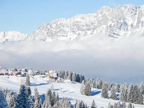 Winter in alps Stock Photos