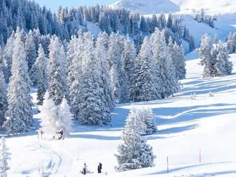 Winter in alps Stock Photos