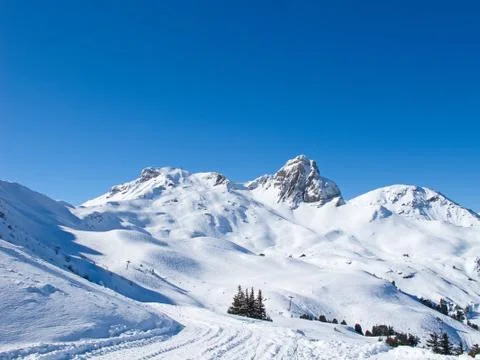 Winter in alps Stock Photos
