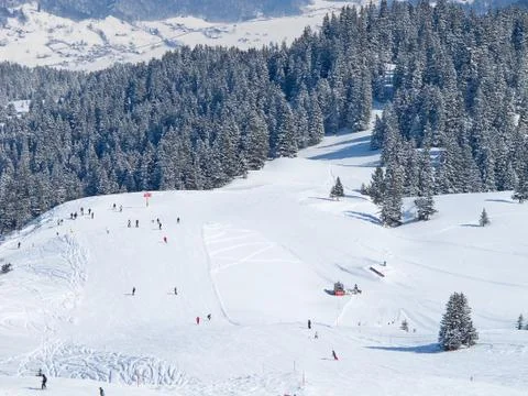 Winter in alps Stock Photos
