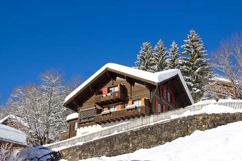 Winter in alps Stock Photos