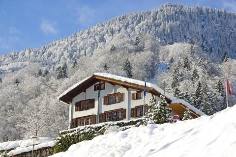 Winter in alps Stock Photos