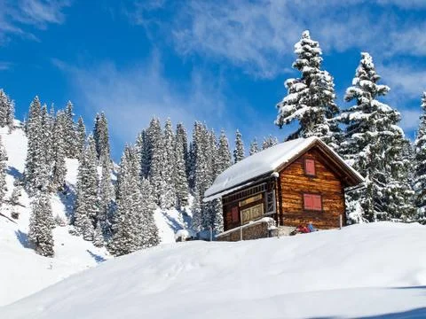 Winter in alps Stock Photos