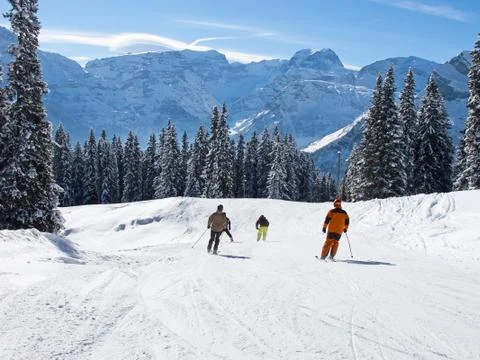 Winter in alps Stock Photos