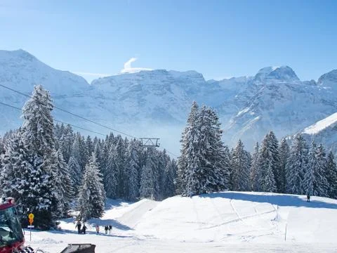 Winter in alps Stock Photos