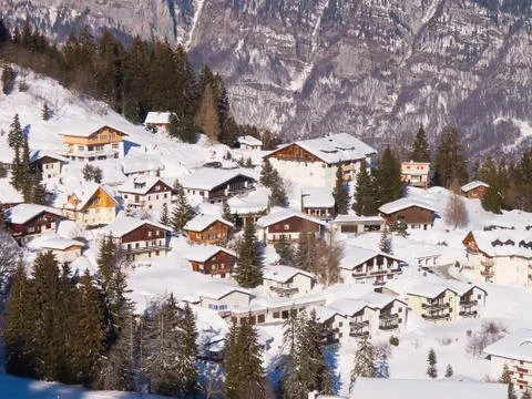 Winter in alps Stock Photos