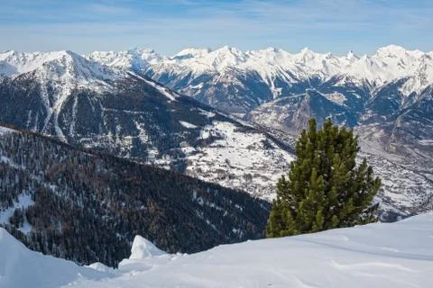 Winter in the Alps Foto stock