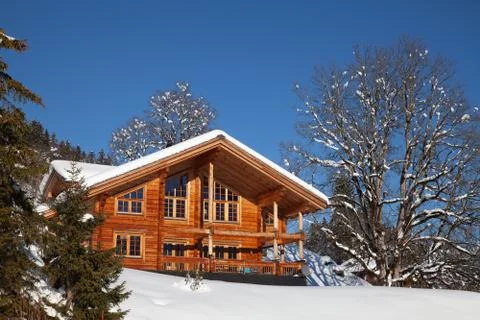 Winter in alps Stock Photos