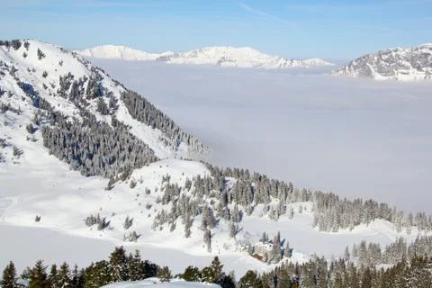 Winter in alps Stock Photos