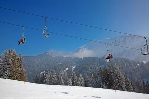 Winter in alps Stock Photos