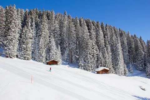 Winter in alps Stock Photos
