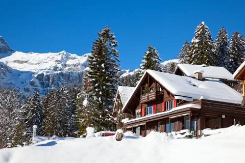Winter in alps Stock Photos