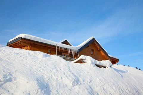 Winter in alps Stock Photos