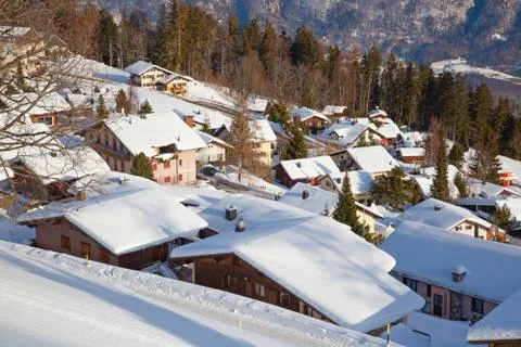 Winter in alps Stock Photos