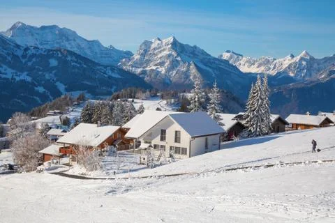 Winter in alps Stock Photos