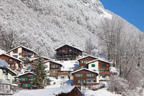 Winter in alps Stock Photos