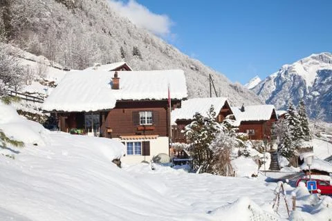 Winter in alps Stock Photos
