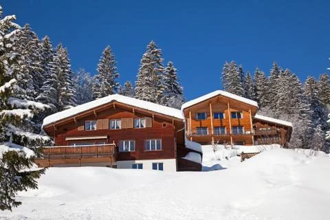 Winter in alps Stock Photos