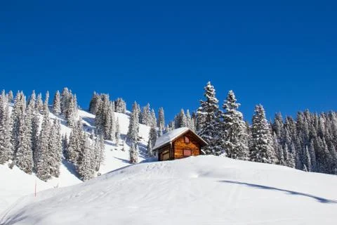 Winter in alps Stock Photos