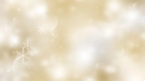 Winter and christmas design of snowflake with snowfall on gold background Stock Footage 339437248
