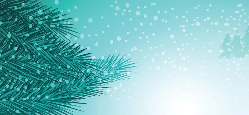 Winter and chritmas background vector design Stock Illustration