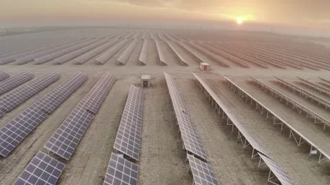 Winter and solar panels Stock Footage 171185898