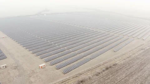 Winter and solar panels Stock Footage 171186283