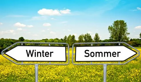 Winter and summer Illustrazione stock