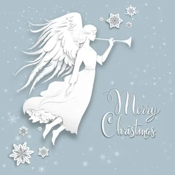 Winter angel Illustrazione stock