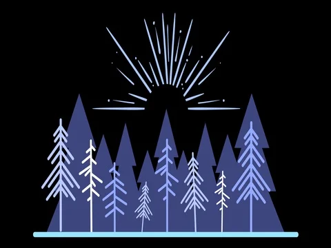 Winter animation emblem Stock Footage 80951598