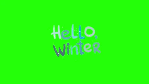Winter animation on green screen Vidéo 329393383