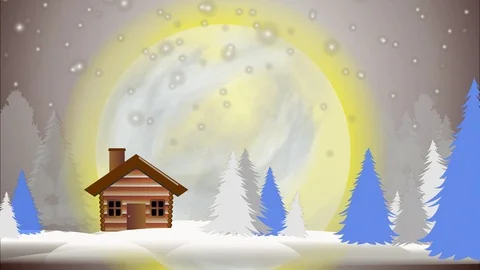 Winter animation on grey background Stock Footage 122023156