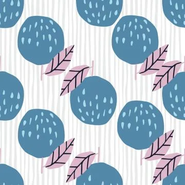 Winter apples seamless pattern. Abstract botanical print. Sweet fruit. Stock Illustration