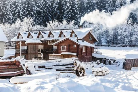 Winter architectural landscape Stock Photos