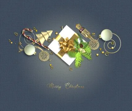 Winter arrangement design Stock Illustration