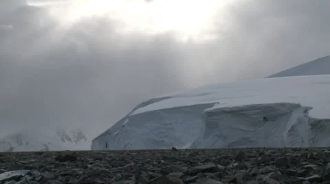 Winter arrives in Antarctica Stock Footage 34313494