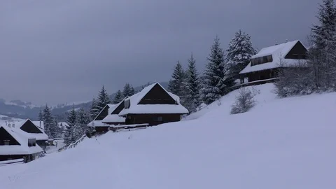 Winter atmosphere at Vršky. Stock Footage 100980905