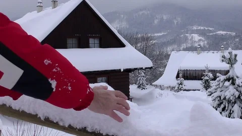 Winter atmosphere at Vršky. Stock Footage 100981011