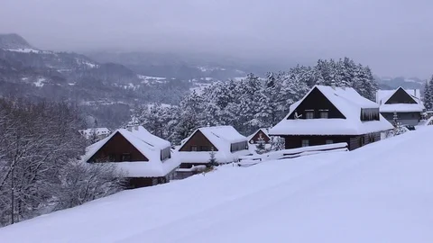 Winter atmosphere at Vršky. Stock Footage 100981232