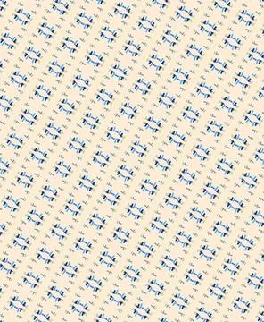 Winter aurora meadow stroke-based surface pattern with architecture-inspired til 스톡 일러스트