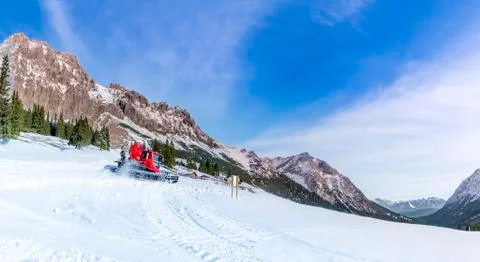 Winter on the Austrian mountain peaks Foto stock