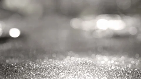 Winter background of abstract silver color glitter lights Stock Footage 117058815